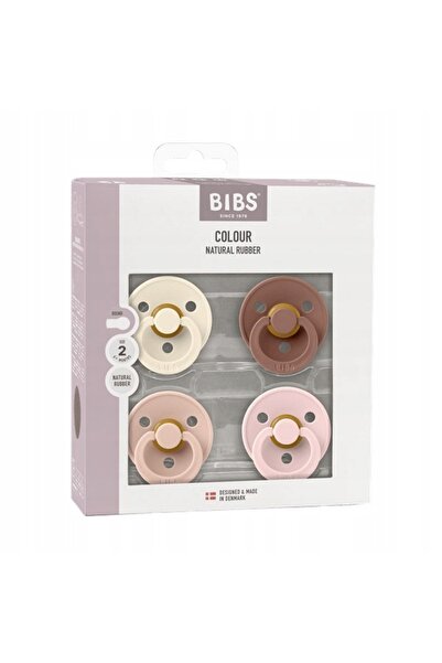 NO BRAND Set de suzete rotunde BIBS, 4 bucăți, din cauciuc, 6 luni+, CULOARE ...