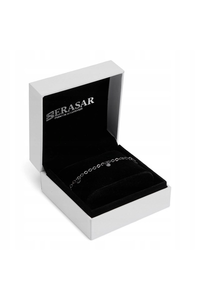 NO BRAND Serasar, Brățară de gleznă din argint 925 [Monedă] - Culoare neagră