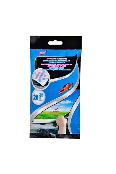 OEM Șervețele Umede pentru Curățarea Geamurilor Auto, Pachet 20 buc.