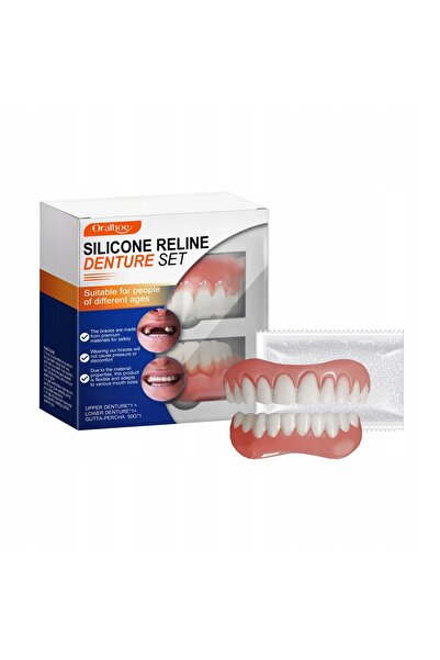 NO BRAND Proteză dentară temporară din silicon, zâmbet instantaneu, dinți falși