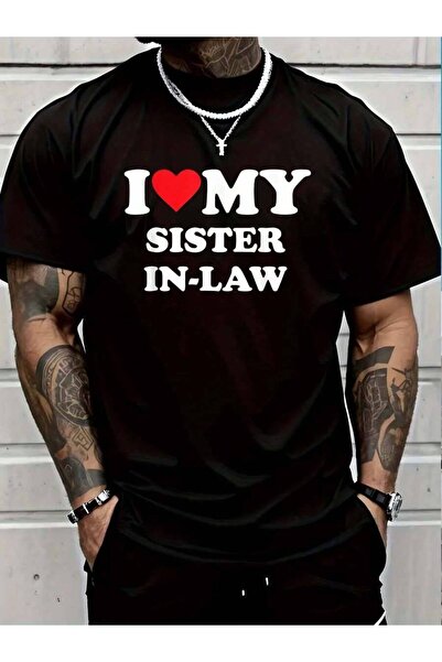 4CR تي شيرت 100% قطن مطبوع عليه I Love My Sister In Law للرجال والنساء، قمصان...