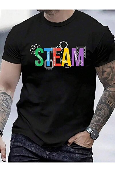 LİNA06 100% Cotton Colorful Letters For Steam Program Teacher And Student T-S...