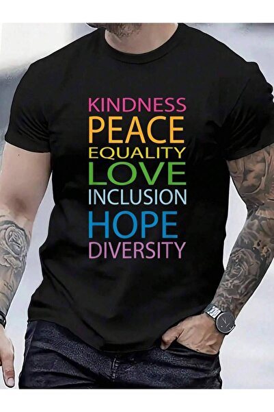 4CR 100% Cotton Peace Love LGBT GLBT Kindness Hope Equal Inclusion Diversity ...