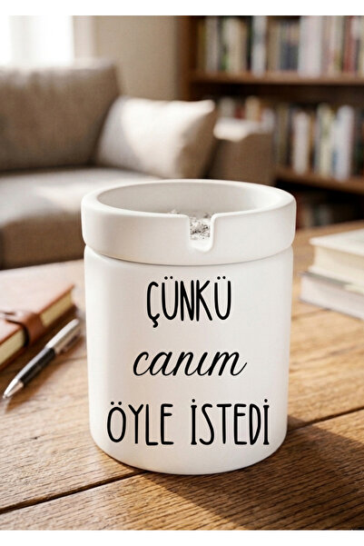 Eylül Design Because My Life Is Like That, Humor Themed Printed Ceramic Ashtr...