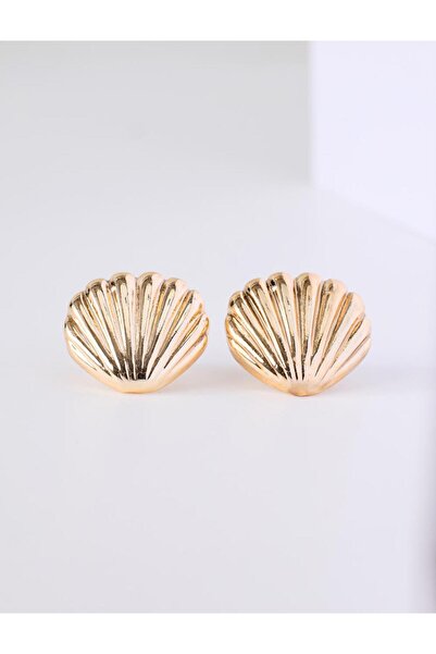 Jimmy Key Gold Color Double-Sided Oyster Earrings