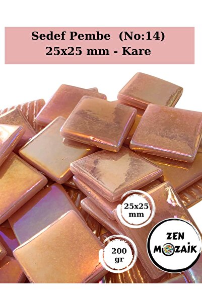 Zen Mozaik Sanatsal Mozaik Çalışmalarınız için 25 x25 mm - Kare Cam Mozaik Taşı