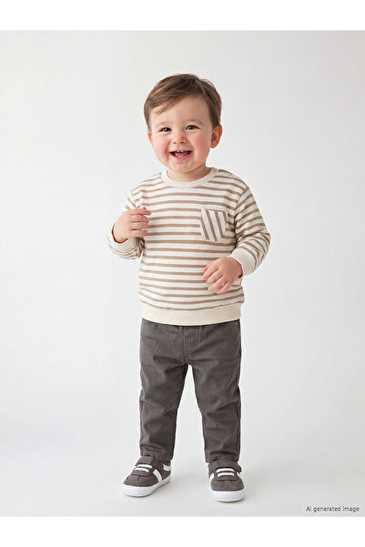 LC Waikiki Trendlucky with Difference in Price Baby Boy Sweatshirt and Jean P...
