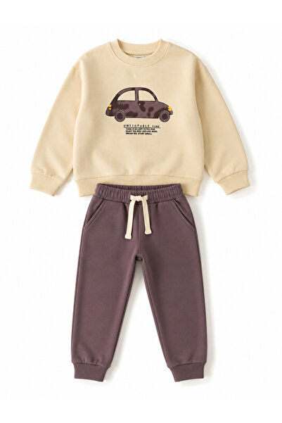 zahider Baby Boy and Child 100% Cotton Tiny Car Patterned Top and Bottom Set