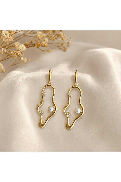 Clementine Jewellery أقراط Xuping Vip - أقراط مطلية بالذهب بتصميم عصري غير من...