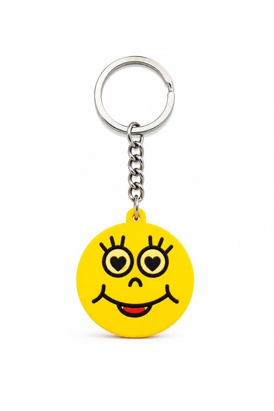 TRENDHİLL Emoji Silicone Keychain - Yellow Character