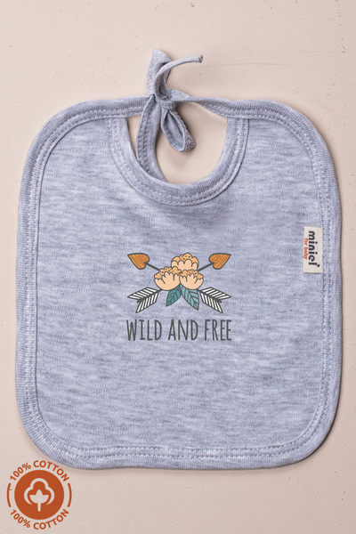 Miniel Baby Boy Newborn Combed Cotton 100% Cotton Printed Tie-On Baby Bib Set of 6