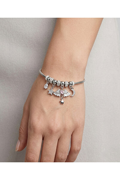 mia donna jewelry Mia Donna Renkli Mineli Yaz Temalı Charm Kadın Bileklik (Fa...