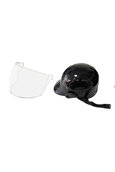 OEM Kask Jokey Boyalı-fitilli Camlı Siyah
