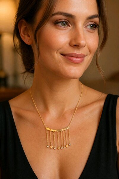 Monalisa Home Figured Anti-Tarnish Steel Adjustable Chain Luxury Necklace