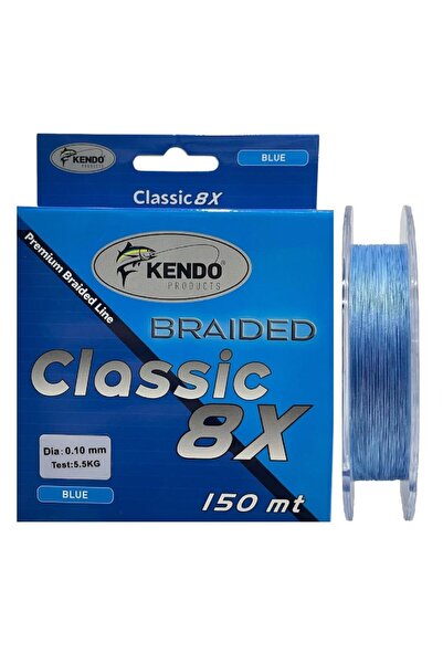 Kendo Classic 8X 150mt 0.10mm 5.5kg Örgü İp Misina Blue