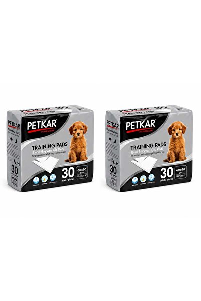 Petkar غطاء سرير فائق الامتصاص مقاس 60x90 سم. 2 عبوة تحتوي على 30 قطعة، 60 قط...