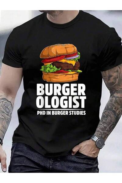 799 100% Cotton Burgerologist Phd In Burger Studies Hamburger T-Shirt Men's W...