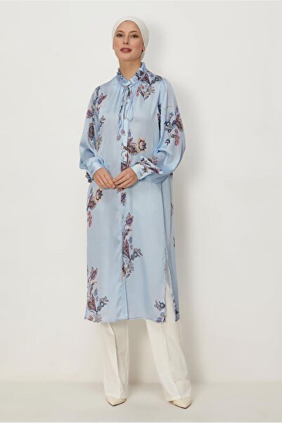 Alvina Patterned Satin Tunic 46552