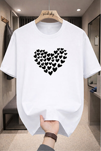 Pink Sky Premium Oversize T-Shirt 100% Cotton Unisex Comfortable Fit Trending...