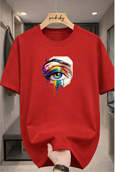 Pink Sky Premium Oversize T-Shirt 100% Cotton Unisex Comfortable Fit Trending...