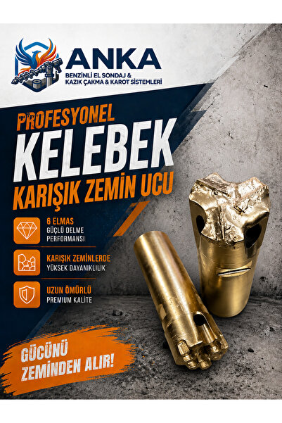 anka hilti karot PROFESYONEL 3 ELMAS KELEBEK KARIŞIK ZEMİN KAROT UÇLARI