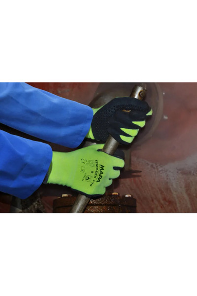 Mapa Heat-resistant protective gloves impregnated with nitrile, Temp-Dex, gre...