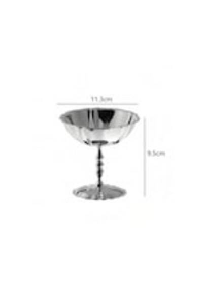 OEM Cupe mini decorative pentru desert si inghetata – inox argintiu stil Lotus