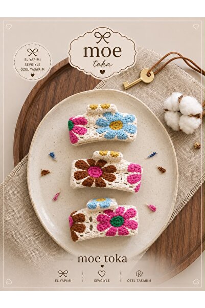 Mevohome Papatya Motifli El Örme Pamuklu Dantel Karışık Renk 11 Cm Bohem Mand...