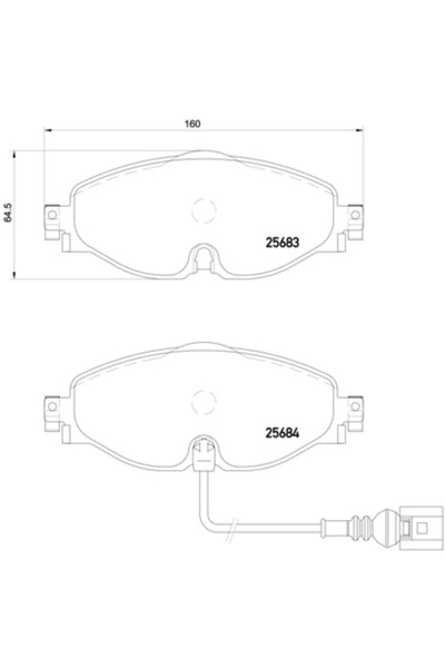 Brembo Set Placute Frana Frana Disc Audi A3/Q3 Cupra Formentor/Leon 2014-2024