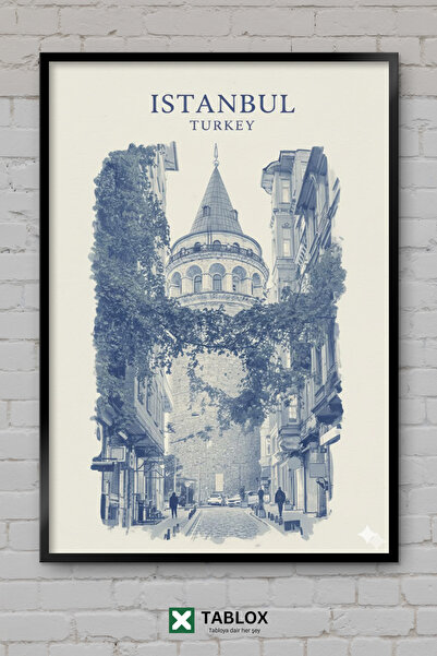 TABLOX Istanbul Turkey City Minimal Aesthetic Design Galata Tower Frame View ...