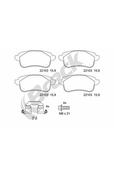 BRECK Set Placute Frana Frana Disc Renault Espace 5/Megane 4/Scenic 3 2009-2023