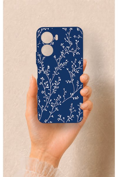 Vip Case Vivo Y16 Compatible Thin Leaf Branch Pattern Silicone Case