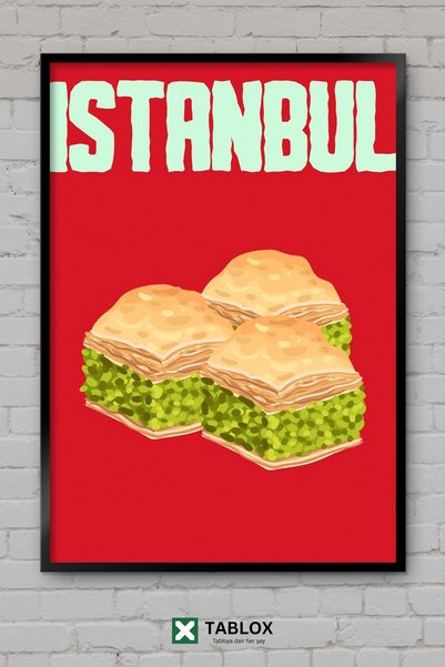TABLOX Istanbul Minimal Baklava Grad Turska Estetska Dekorativna MDF Slika u ...