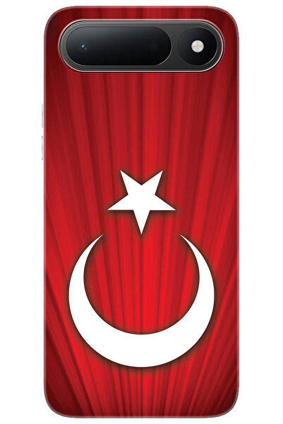 TECNO Spark 50 5G (KN8) Uyumlu Kılıf Desen Baskılı Silikon Türk Bayrağı Tasar...