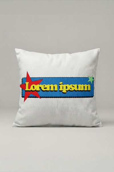 Generic Brand Πολύχρωμη Μαξιλαροθήκη Pop Art Lorem Ipsum 180 – Σχέδιο Pop Art...