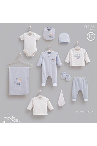 phokaia İncibaby Caramell 100% Cotton Moving Car Premium Quality 10 Piece Bab...