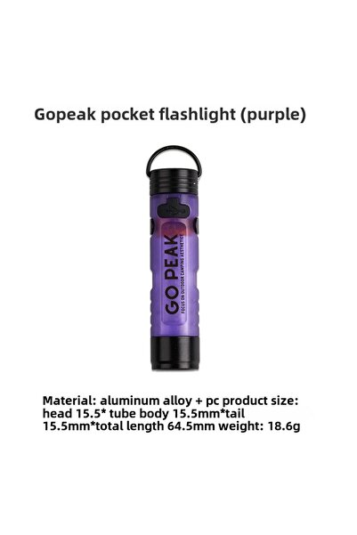 Choice Dark Night Purple Gopeak Pocket Mini Flashlight Outdoor LED Key Clip C...