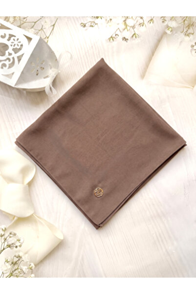 PALMY BOUTIQUE Bronz Kahve Krep-Şifon Kare Eşarp