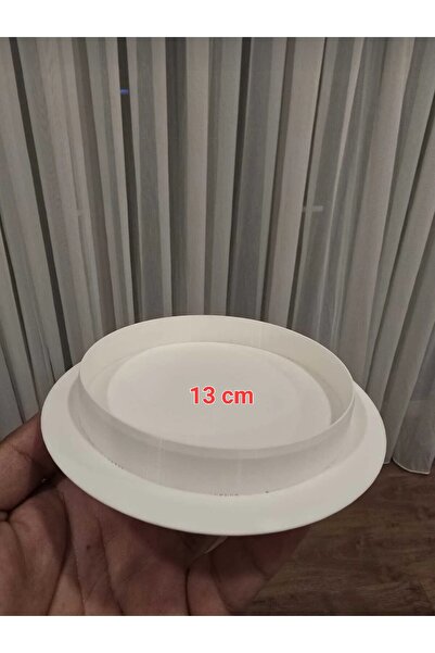 MKSCOM 13 cm Beyaz Soba Baca Kapatma Kapağı Plastik Düz Model