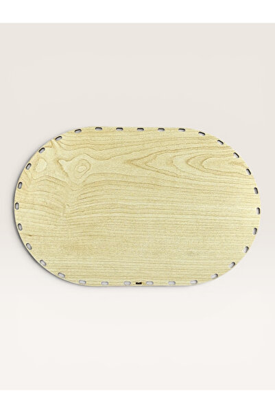 MRX 30x20 cm Oval Ahşap Rattan Taban - Büyük Çanta, Sunum Tepsisi ve Geniş Ma...
