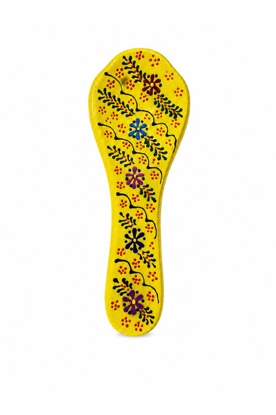 Özlem Çetiner Yedirenk Gift Tile Patterned Spoon Holder |   Handmade Polyester Spoon Resting Apparatus |   Decorative Kitchen Accessory