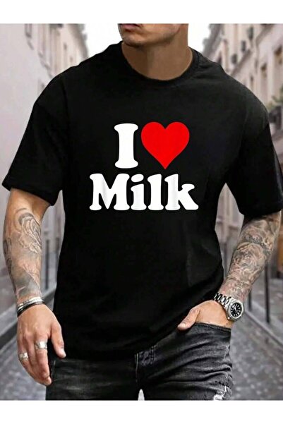 9TAY تي شيرت صيفي كلاسيكي للرجال والنساء من القطن 100% بتصميم I LOVE HEART MI...