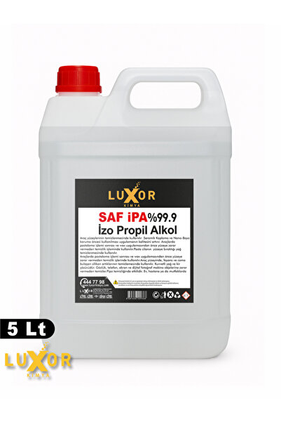 Luxor Kimya Saf İzopropil Alkol (IPA) %99.9 5 Litre (Dezenfektan Alkolü)