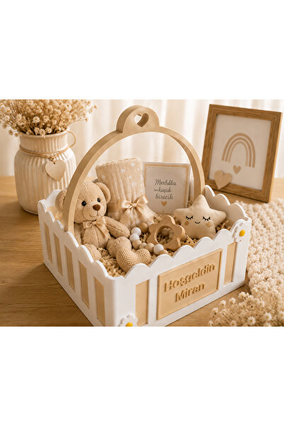 MİR STORE Hoş Geldin Bebek Hediye Sepeti | Kişiye Özel Yenidoğan Hediye Kutusu
