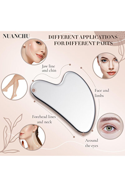 Generic Brand Premium Polished Stainless Steel Heart Gua Sha Sculpting Tool, ...