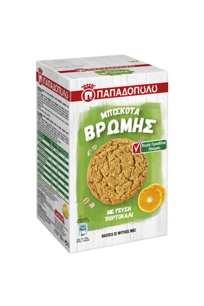 Papadopoulou ΠΑΠΑΔΟΠΟΥΛΟΥ ΜΠΙΣΚΟΤΑ ΒΡΩΜΗΣ 155gr. - (ΠΟΡΤΟΚΑΛΙ) (ΧΩΡΙΣ ΖΑΧΑΡΗ)