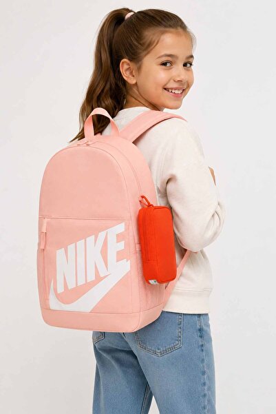 Nike حقيبة ظهر مدرسية 13 لتر 30x46x13 سم حقيبة مدرسية يومية مع مقلمة باللون ا...