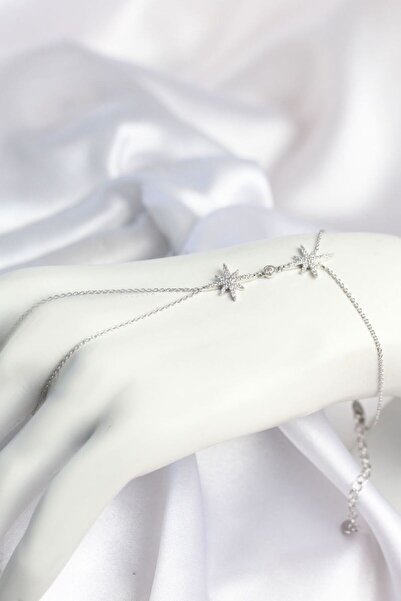 Skygo Brass Silver Color Pole Star Model Zircon Stone Shahmeran Tj-Sn798