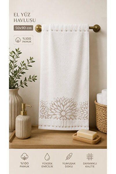 Pulse Buldan %100 Pamuk Buldan Dokuması Jakarlı Mutfak ve El Yüz Havlusu 3’lü Set 50x90 cm