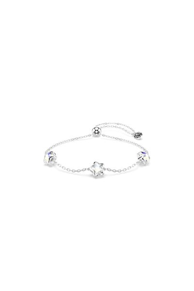 Swarovski Chroma Bileklik, Yıldız, Beyaz, Rodyum kaplama